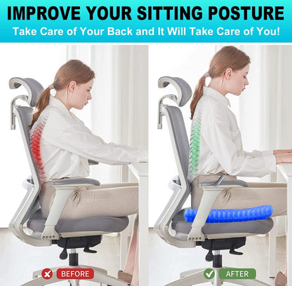 Gel Seat Cushion, Double Layer Gel Cushion with Non-Slip Cover