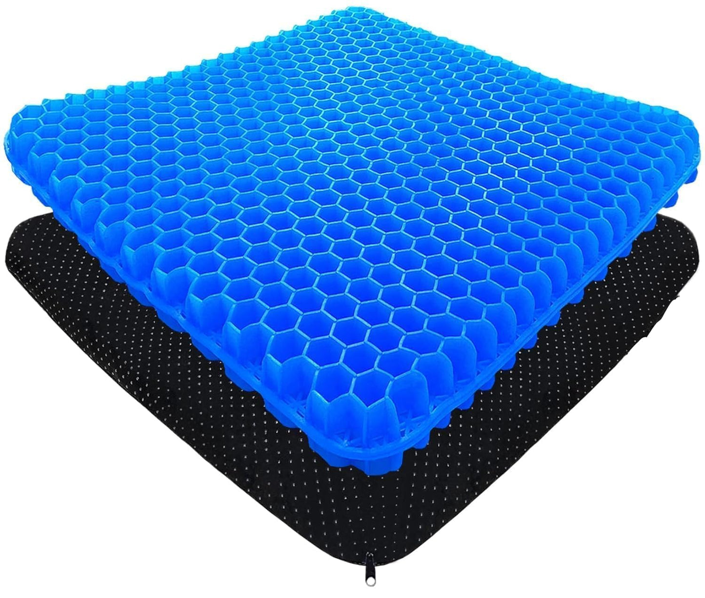 Gel Seat Cushion, Double Layer Gel Cushion with Non-Slip Cover