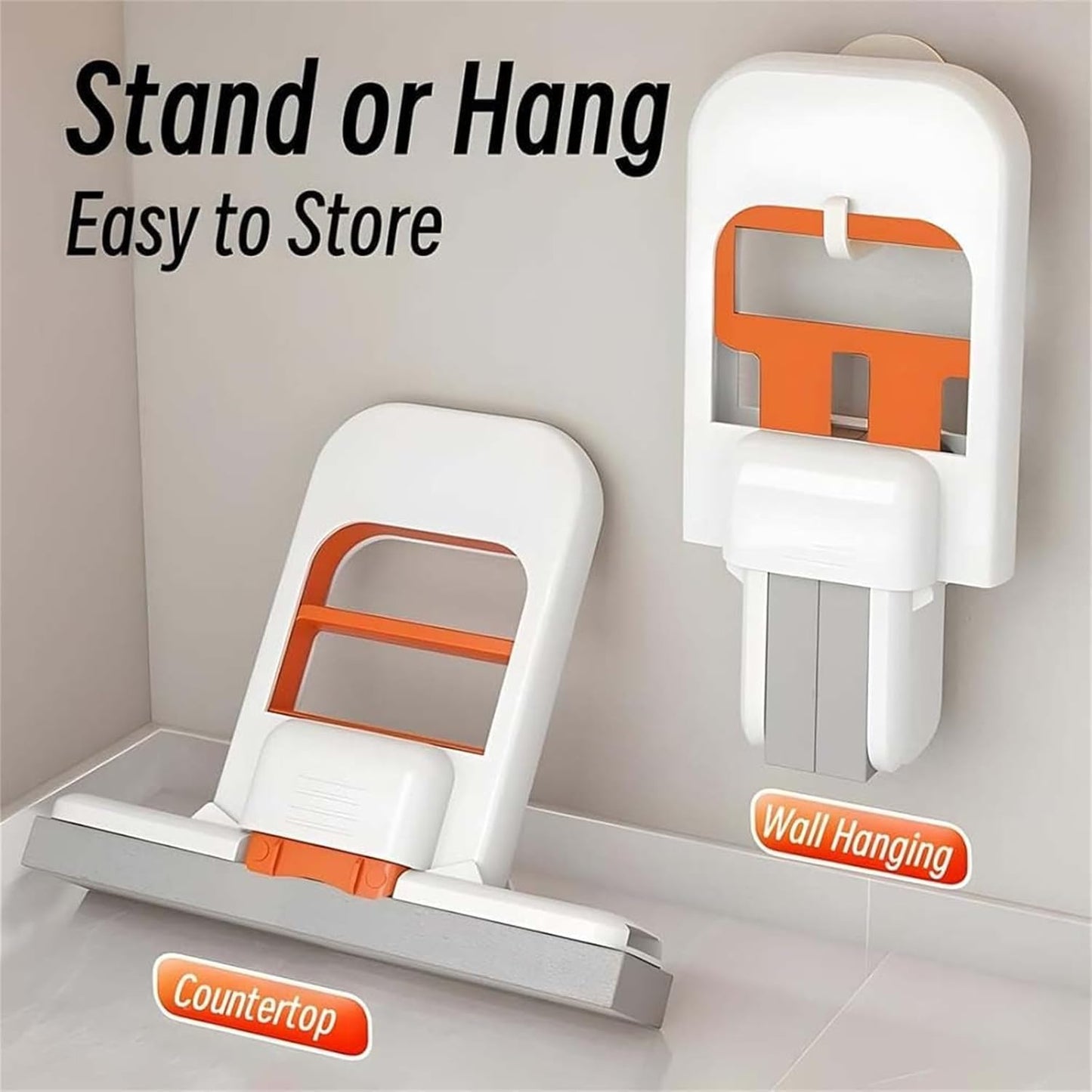 Mini Foldable Desktop Mop, Portable Self-Squeeze Small Mop