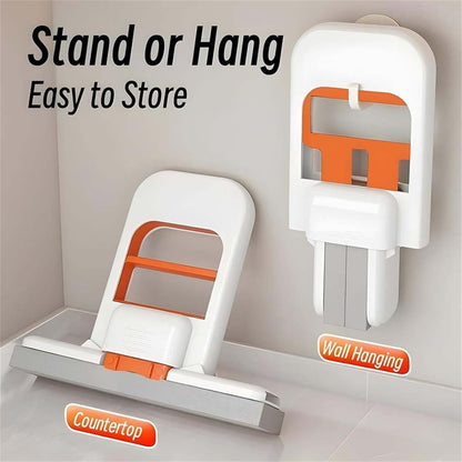 Mini Foldable Desktop Mop, Portable Self-Squeeze Small Mop