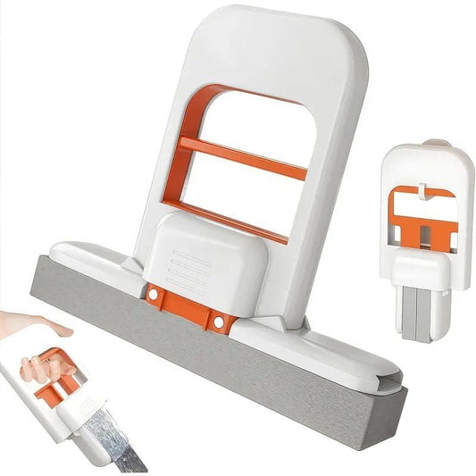 Mini Foldable Desktop Mop, Portable Self-Squeeze Small Mop