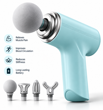 Charge Go Massage Gun | Massager Machine for Pain Relief | Massage Gun for Back Leg & Full Body | 4 Specialized Heads For Full Body Pain Relief